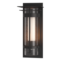 Hubbardton Forge Torch XL 25.9" Outdoor Sconce with Dimmable Glass Shade and Durable Weatherproof Design