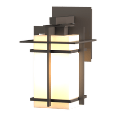 Hubbardton Forge Tourou Outdoor Sconce, 100W Dimmable, Opal Glass, Japan-Inspired Design, UL Wet Rated