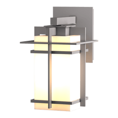 Hubbardton Forge Tourou Outdoor Sconce, 100W Dimmable, Opal Glass, Japan-Inspired Design, UL Wet Rated