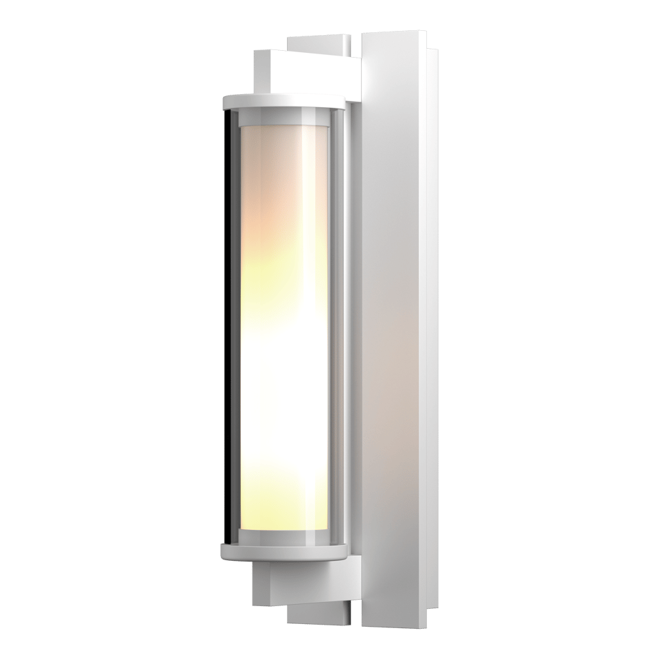 Fuse Outdoor Sconce by Hubbardton Forge, Dimmable, Clear Glass Shade, 100W Max, Versatile Finishes