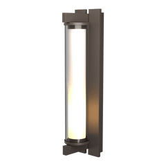 Fuse Large Outdoor Sconce 21" Height By Hubbardton Forge, Modern Industrial Design, UL Wet Rated