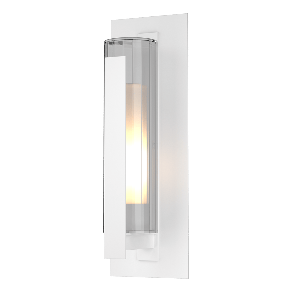 Vertical Bar Fluted Glass Large Outdoor Sconce 23.5 In. High By Hubbardton Forge - Weather-Resistant Design