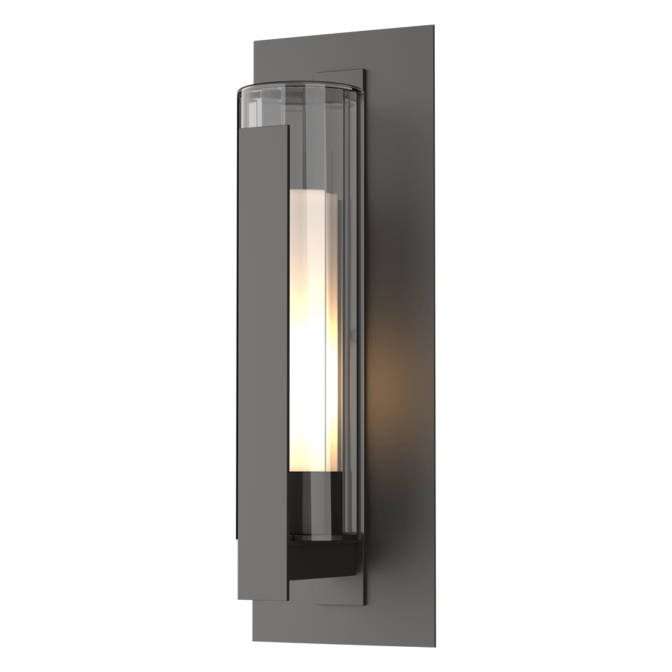 Vertical Bar Fluted Glass Large Outdoor Sconce 23.5 In. High By Hubbardton Forge - Weather-Resistant Design