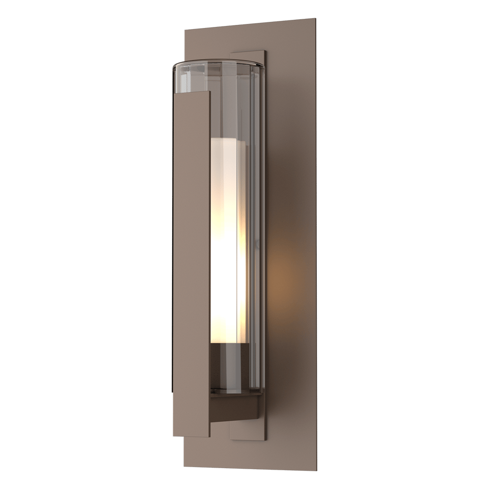 Vertical Bar Fluted Glass Large Outdoor Sconce 23.5 In. High By Hubbardton Forge - Weather-Resistant Design