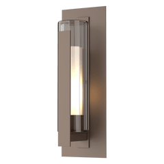 Vertical Bar Fluted Glass Large Outdoor Sconce 23.5 In. High By Hubbardton Forge - Weather-Resistant Design