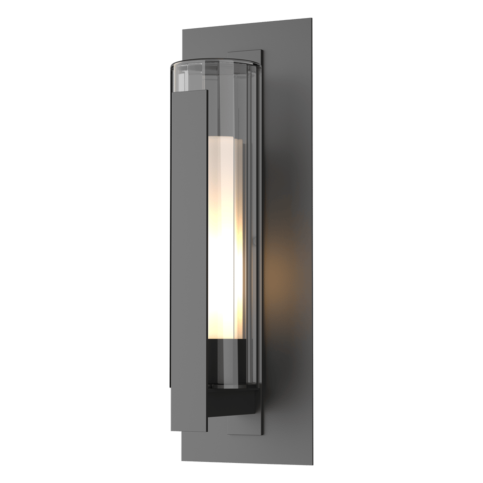 Vertical Bar Fluted Glass Large Outdoor Sconce 23.5 In. High By Hubbardton Forge - Weather-Resistant Design