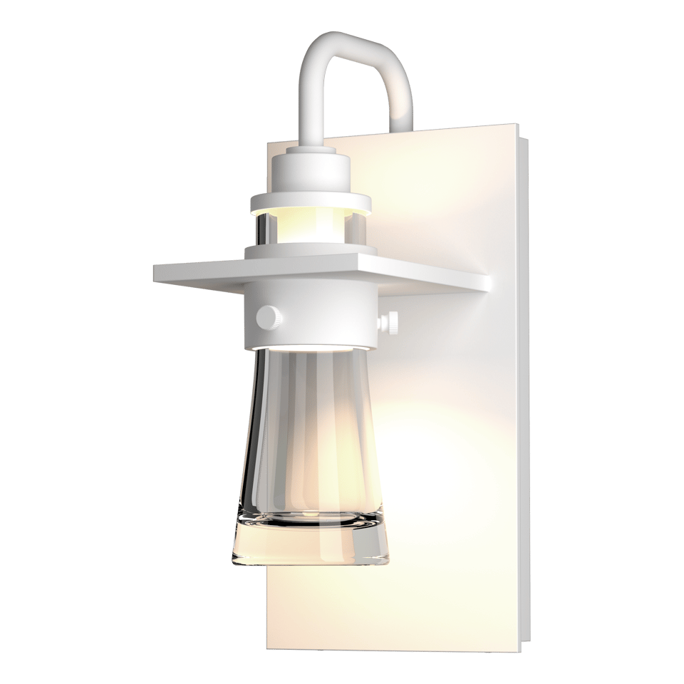 Hubbardton Forge Erlenmeyer Small Outdoor Sconce, Dimmable, Wet Rated, 9.5" Height, Various Finishes