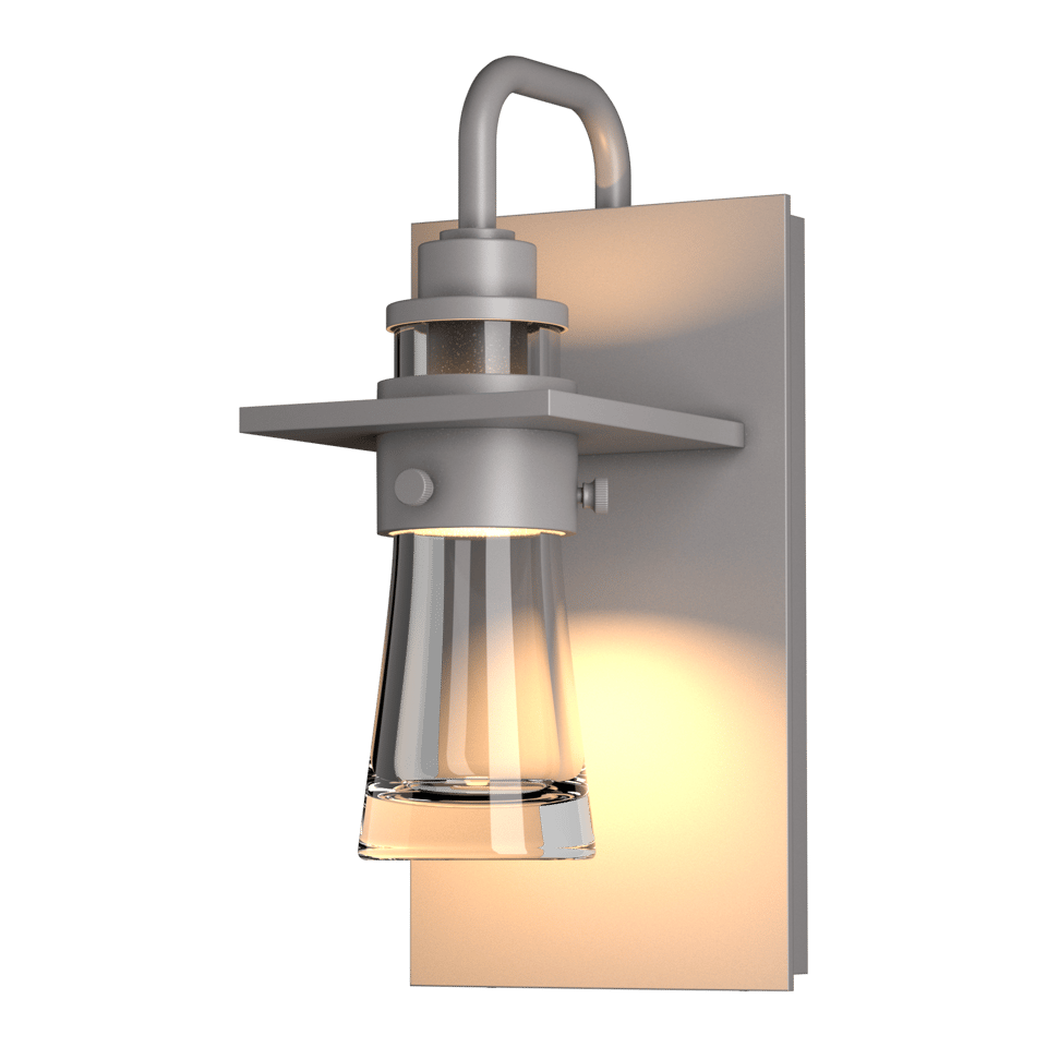 Hubbardton Forge Erlenmeyer Small Outdoor Sconce, Dimmable, Wet Rated, 9.5" Height, Various Finishes