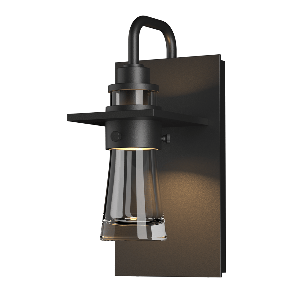 Hubbardton Forge Erlenmeyer Small Outdoor Sconce, Dimmable, Wet Rated, 9.5" Height, Various Finishes