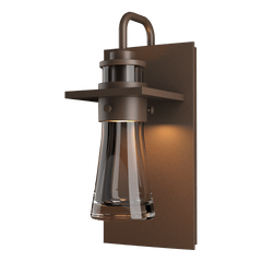 Erlenmeyer Medium Outdoor Sconce by Hubbardton Forge - Dimmable, Clear Glass Shade, UL Wet Rated, Multiple Finishes