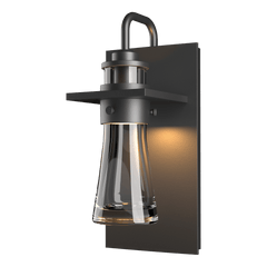 Erlenmeyer Medium Outdoor Sconce by Hubbardton Forge - Dimmable, Clear Glass Shade, UL Wet Rated, Multiple Finishes