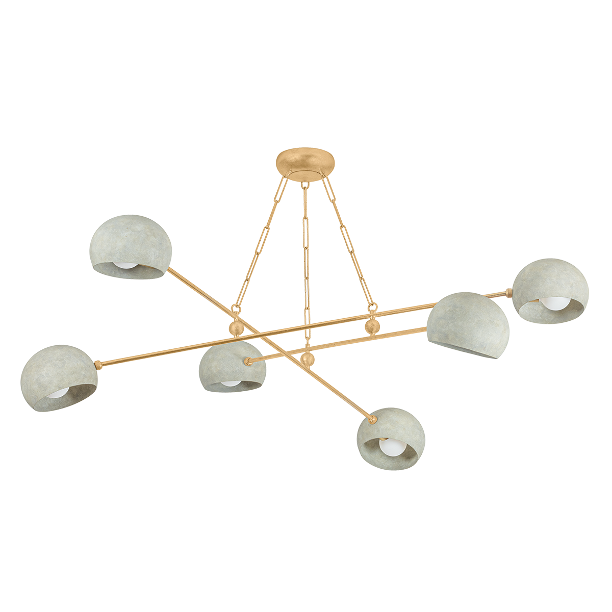 Turner 6-Light Chandelier - Modern Retro Design in Limewash Plaster by Hudson Valley Lighting