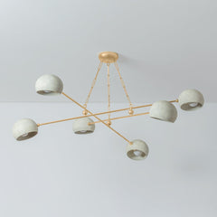 Turner 6-Light Chandelier - Modern Retro Design in Limewash Plaster by Hudson Valley Lighting