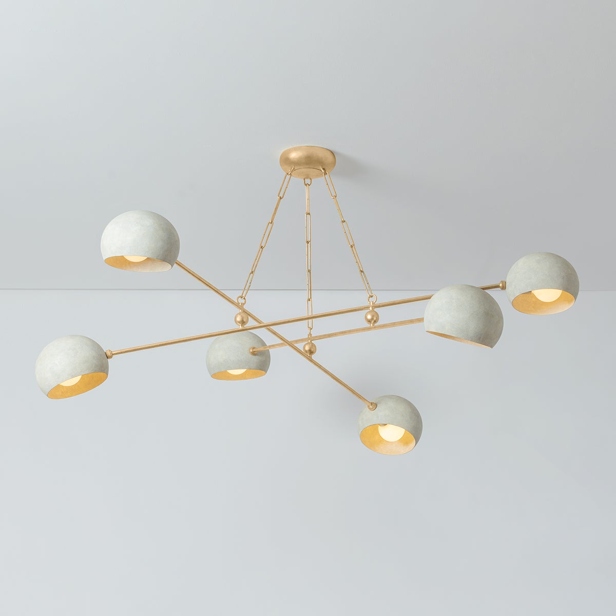 Turner 6-Light Chandelier - Modern Retro Design in Limewash Plaster by Hudson Valley Lighting