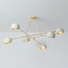 Turner 6-Light Chandelier - Modern Retro Design in Limewash Plaster by Hudson Valley Lighting