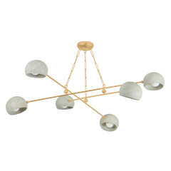 Turner 6-Light Chandelier - Modern Retro Design in Limewash Plaster by Hudson Valley Lighting