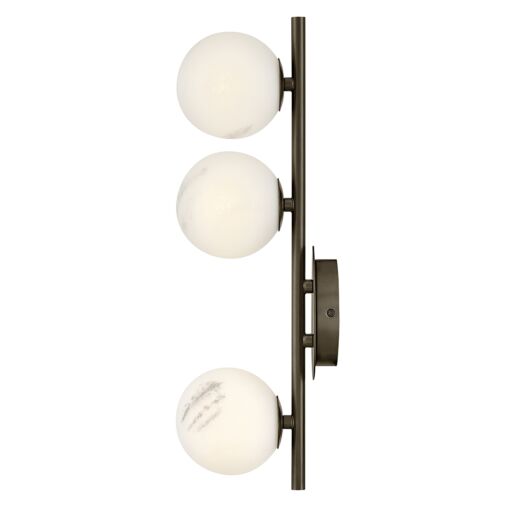 Selene Large 3-Light Wall Sconce by Fredrick Ramond - Modern Swirled Glass Design