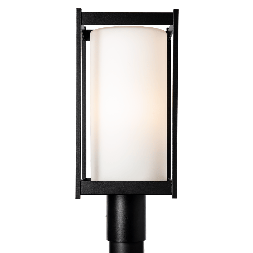 Hubbardton Forge Cela Outdoor Post Light 18.6" Height, Dimmable, Elegant Glass Shade, Durable Aluminum