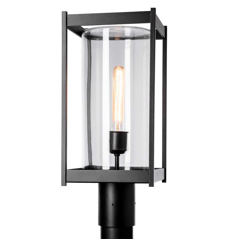 Hubbardton Forge Cela Outdoor Post Light 18.6" Height, Dimmable, Elegant Glass Shade, Durable Aluminum