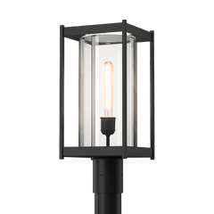 Hubbardton Forge Cela Outdoor Post Light 18.6" Height, Dimmable, Elegant Glass Shade, Durable Aluminum