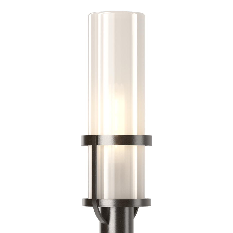 Alcove Outdoor Post Light 22.4" Tall by Hubbardton Forge - Dimmable, Frosted/Fluted Glass, Various Finishes