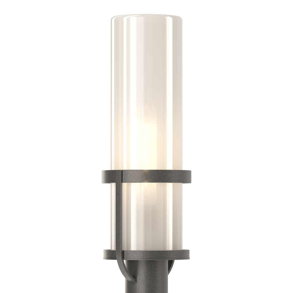 Alcove Outdoor Post Light 22.4" Tall by Hubbardton Forge - Dimmable, Frosted/Fluted Glass, Various Finishes