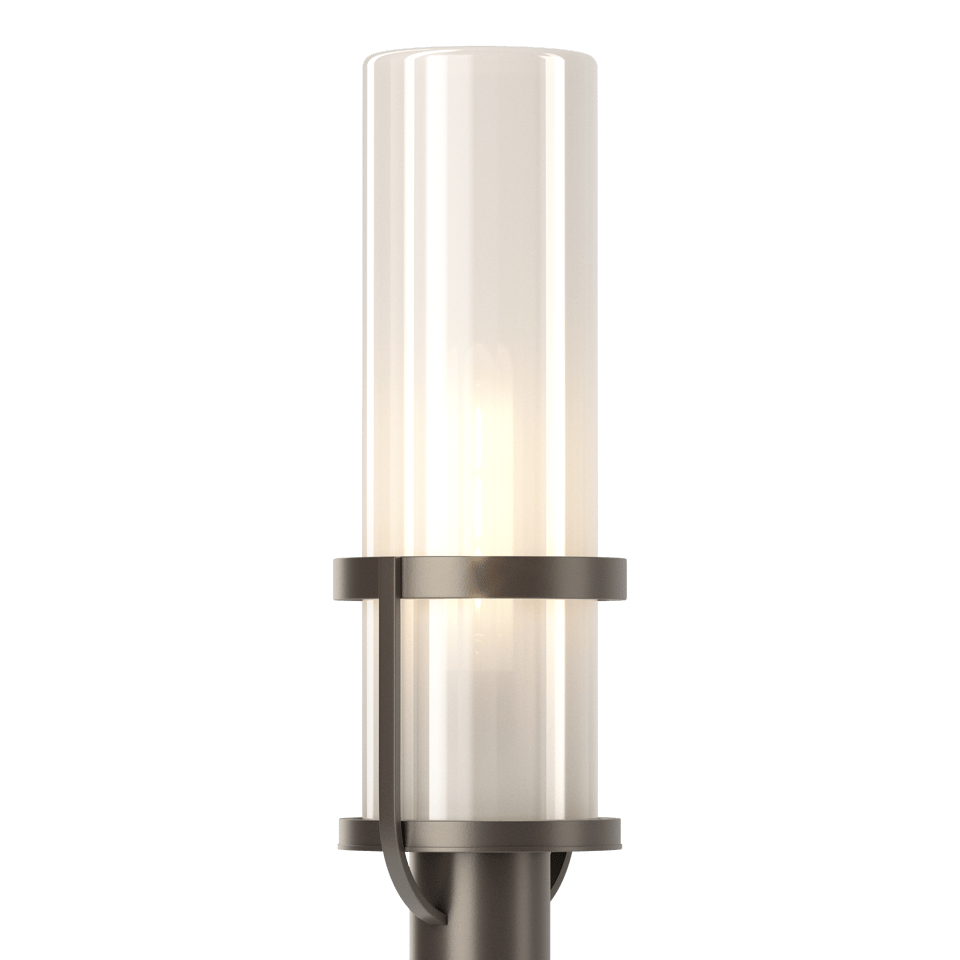 Alcove Outdoor Post Light 22.4" Tall by Hubbardton Forge - Dimmable, Frosted/Fluted Glass, Various Finishes