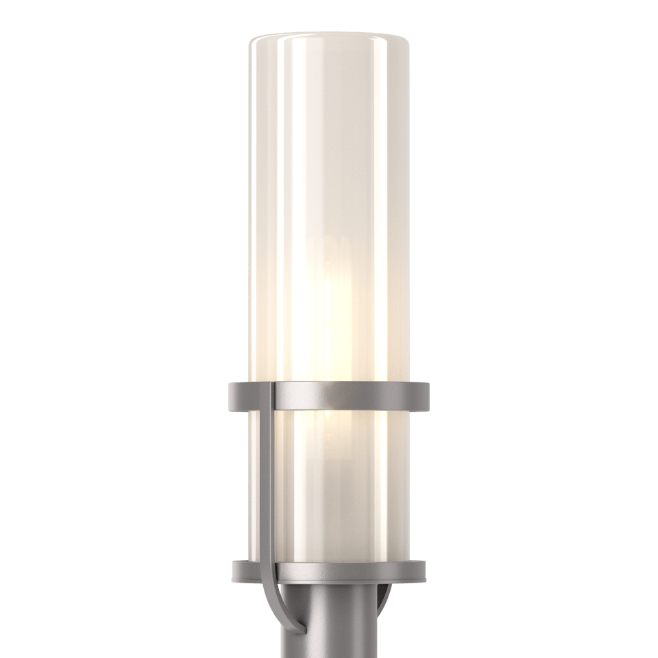 Alcove Outdoor Post Light 22.4" Tall by Hubbardton Forge - Dimmable, Frosted/Fluted Glass, Various Finishes