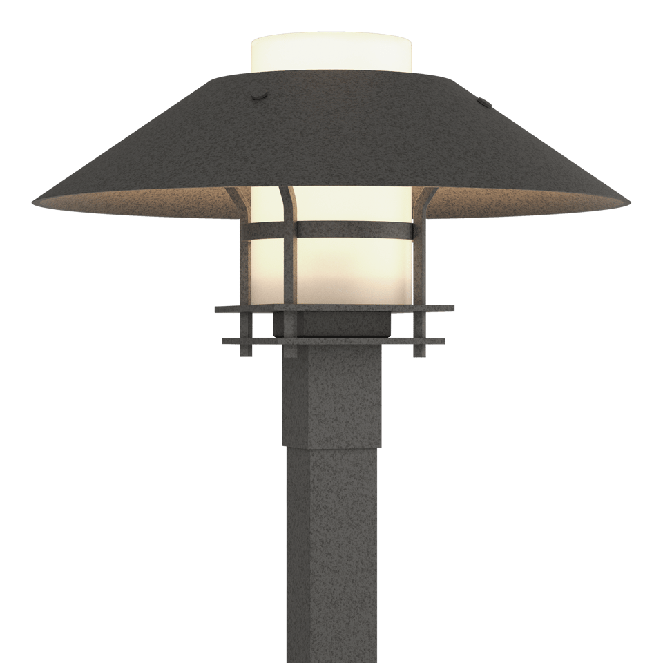 Henry Outdoor Post Light 15.8" High with Dimmable Feature, Clear Opal Glass Shade, and E26 Base by Hubbardton Forge