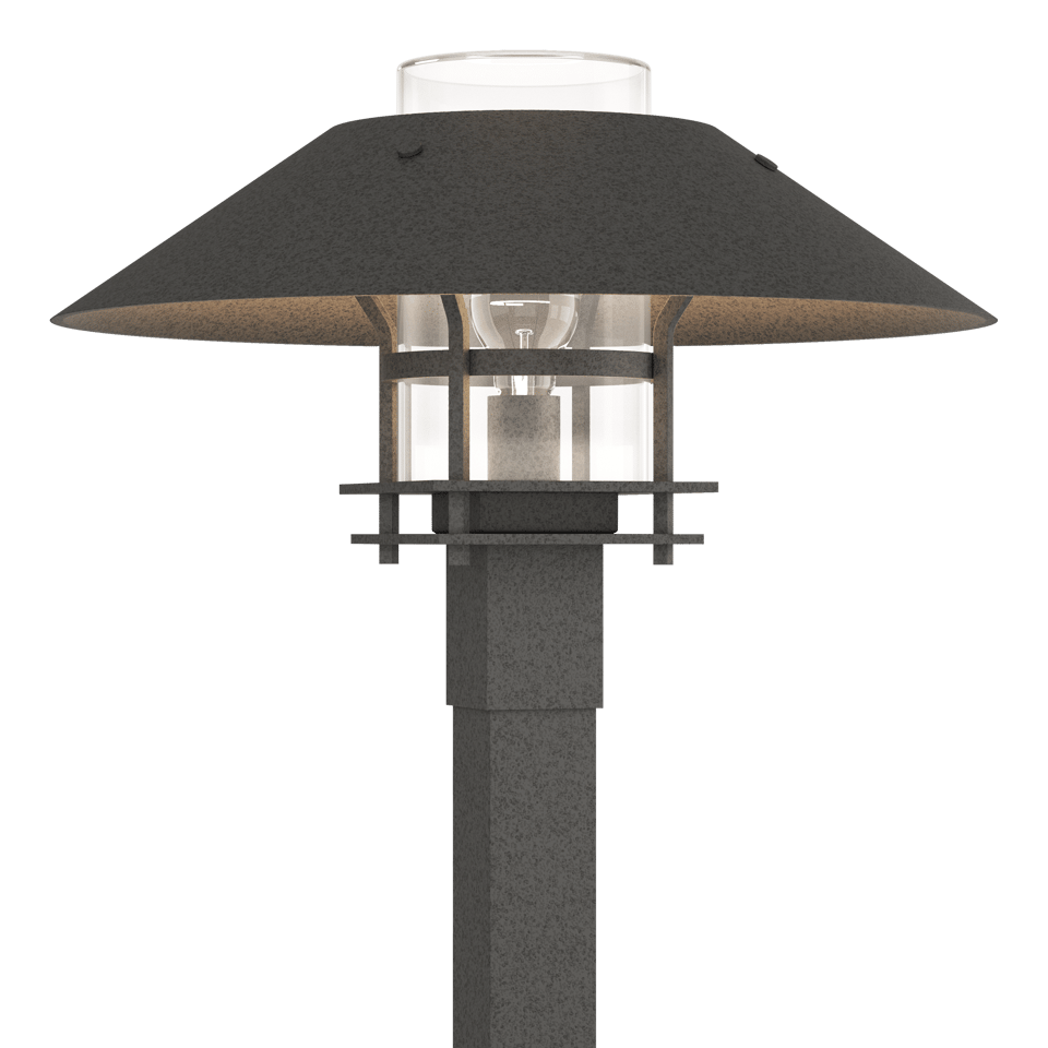 Henry Outdoor Post Light 15.8" High with Dimmable Feature, Clear Opal Glass Shade, and E26 Base by Hubbardton Forge