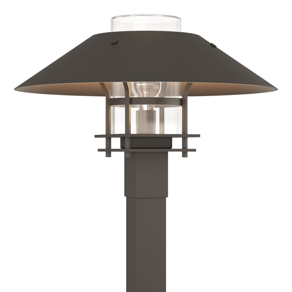 Henry Outdoor Post Light 15.8" High with Dimmable Feature, Clear Opal Glass Shade, and E26 Base by Hubbardton Forge