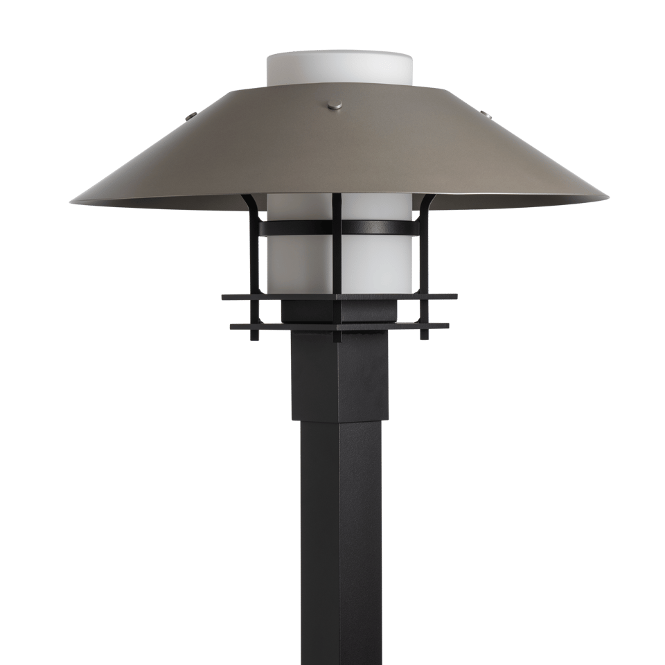 Henry Outdoor Post Light 15.8" High with Dimmable Feature, Clear Opal Glass Shade, and E26 Base by Hubbardton Forge