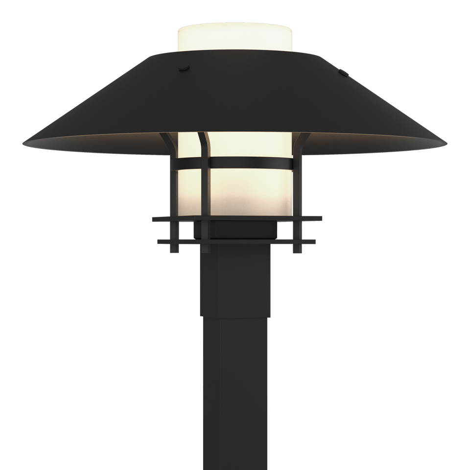 Henry Outdoor Post Light 15.8" High with Dimmable Feature, Clear Opal Glass Shade, and E26 Base by Hubbardton Forge