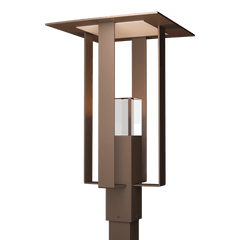 Hubbardton Forge Shadow Box Outdoor Post Light - Modern Design, Dimmable, Weather-Resistant 24.1" Tall