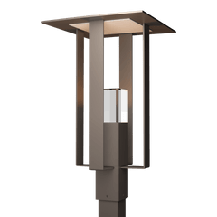 Hubbardton Forge Shadow Box Outdoor Post Light - Modern Design, Dimmable, Weather-Resistant 24.1" Tall