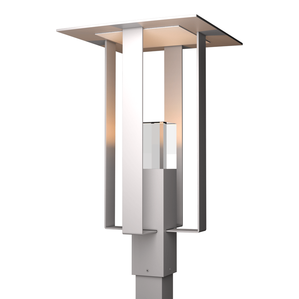 Hubbardton Forge Shadow Box Outdoor Post Light - Modern Design, Dimmable, Weather-Resistant 24.1" Tall