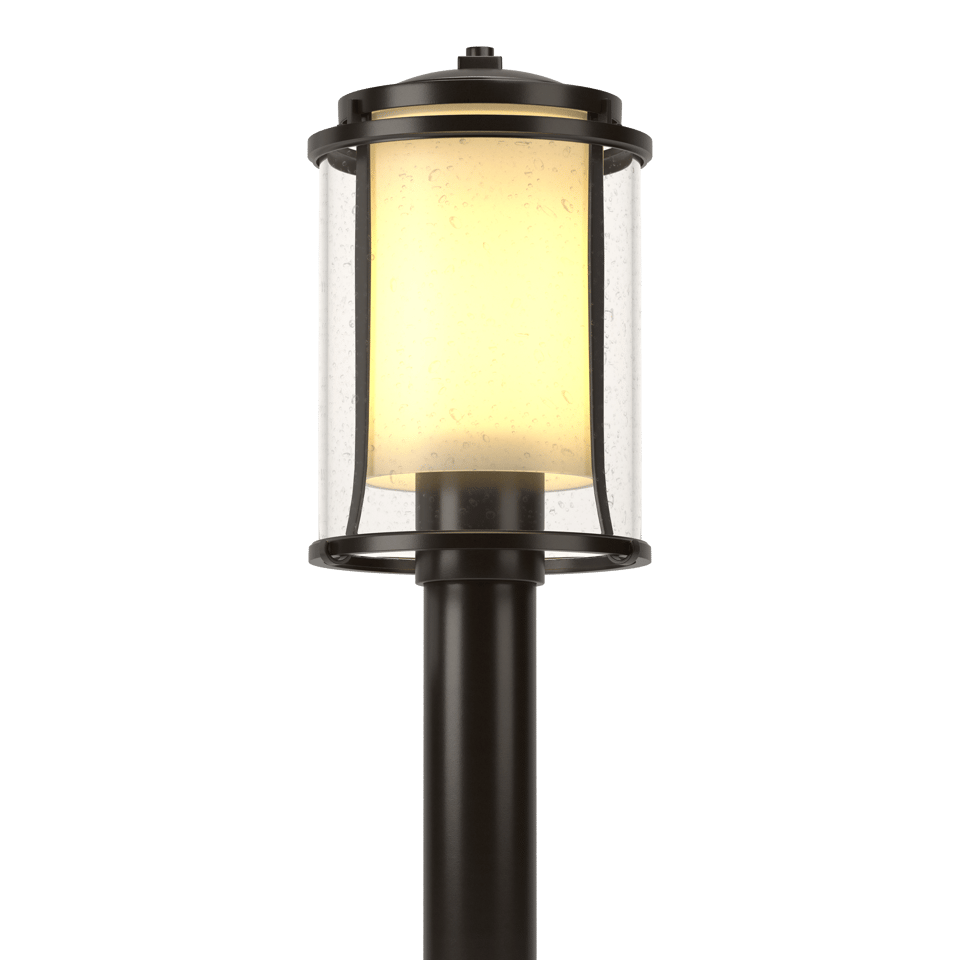 Meridian Outdoor Post Light 14.4” Height by Hubbardton Forge – Dimmable, UL Wet Rated, Multiple Finishes