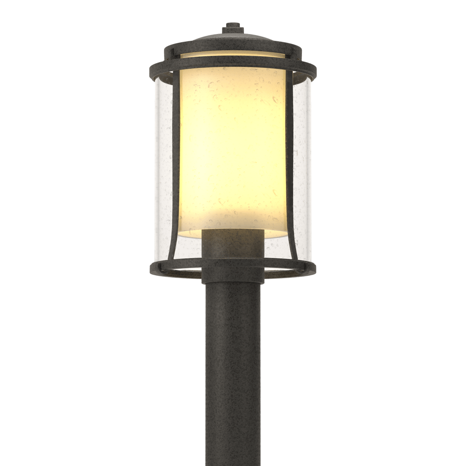 Meridian Outdoor Post Light 14.4” Height by Hubbardton Forge – Dimmable, UL Wet Rated, Multiple Finishes