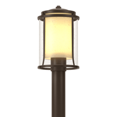 Meridian Outdoor Post Light 14.4” Height by Hubbardton Forge – Dimmable, UL Wet Rated, Multiple Finishes