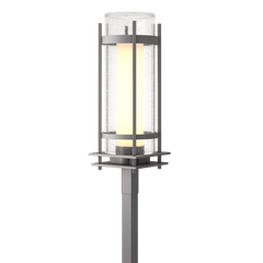 Hubbardton Forge Torch Outdoor Post Light 22.25”H Double-Glass Cylinder Dimmable Fixture