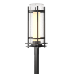 Hubbardton Forge Torch Outdoor Post Light 22.25”H Double-Glass Cylinder Dimmable Fixture