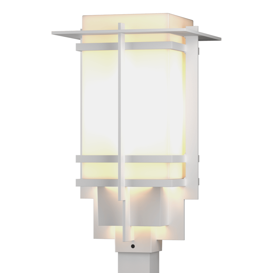 Hubbardton Forge Tourou 19.1" Outdoor Post Light - Elegant Japanese Lantern Design, Dimmable, 150W