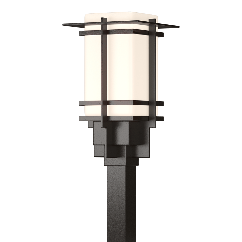 Hubbardton Forge Tourou 19.1" Outdoor Post Light - Elegant Japanese Lantern Design, Dimmable, 150W