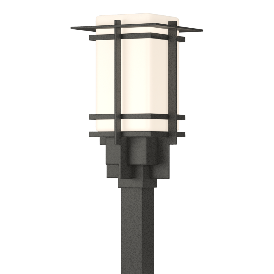 Hubbardton Forge Tourou 19.1" Outdoor Post Light - Elegant Japanese Lantern Design, Dimmable, 150W