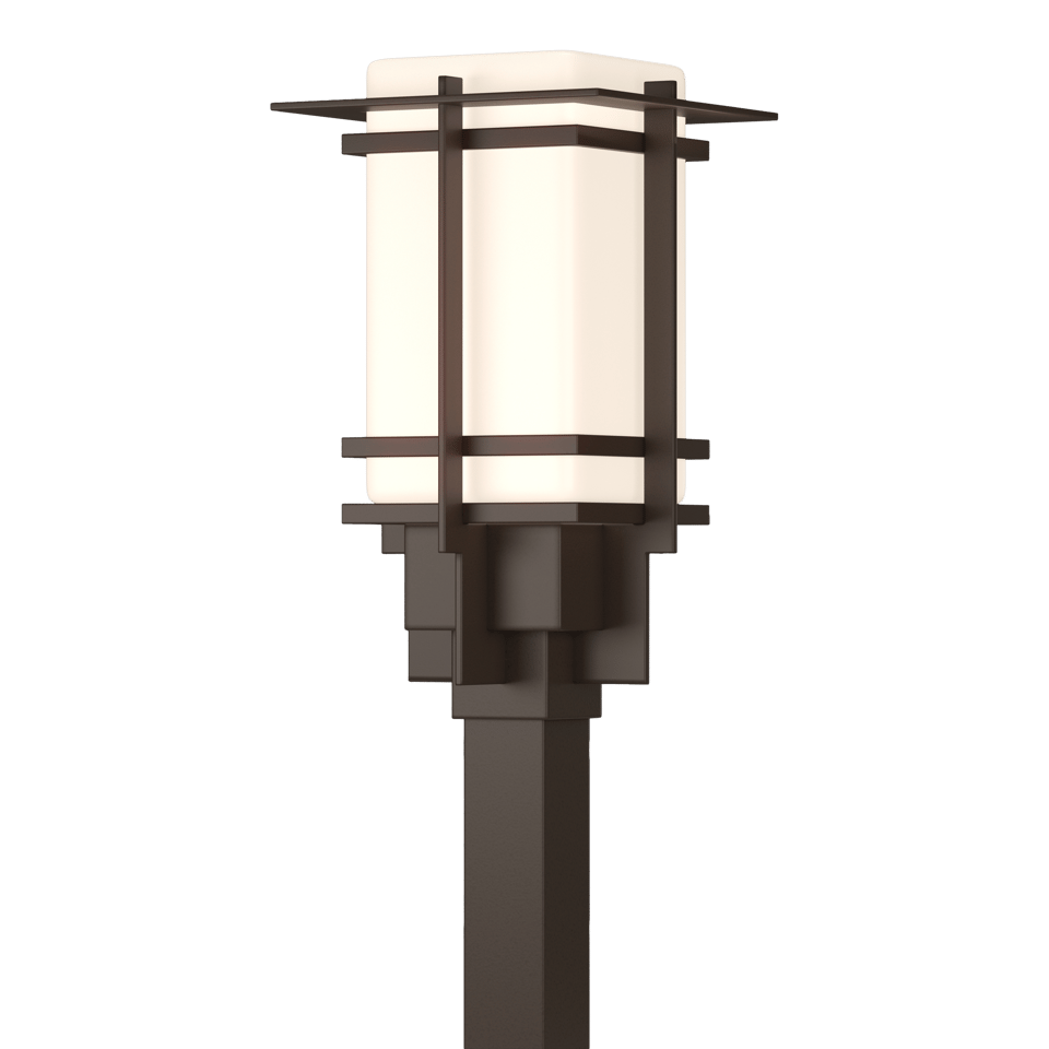 Hubbardton Forge Tourou 19.1" Outdoor Post Light - Elegant Japanese Lantern Design, Dimmable, 150W