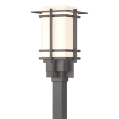 Hubbardton Forge Tourou 19.1" Outdoor Post Light - Elegant Japanese Lantern Design, Dimmable, 150W