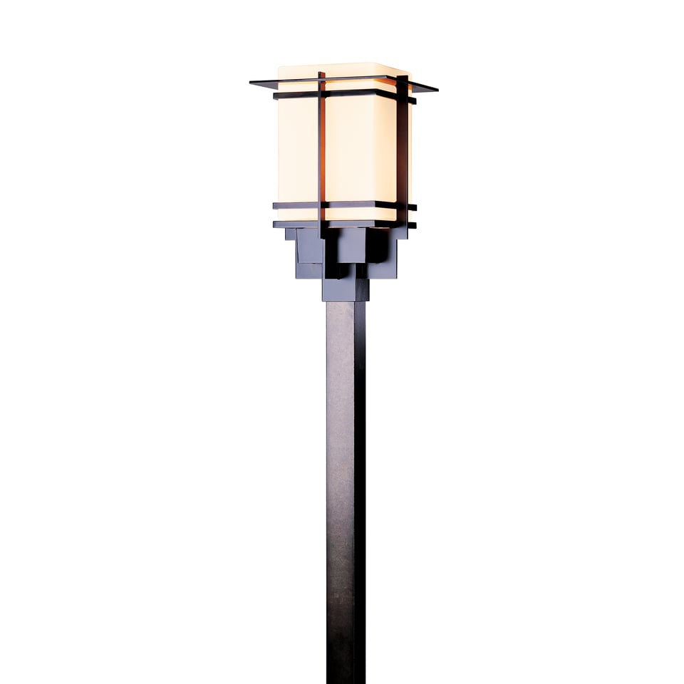 Hubbardton Forge Tourou Large Outdoor Post Light - Dimmable, Japanese Lantern Inspired Design