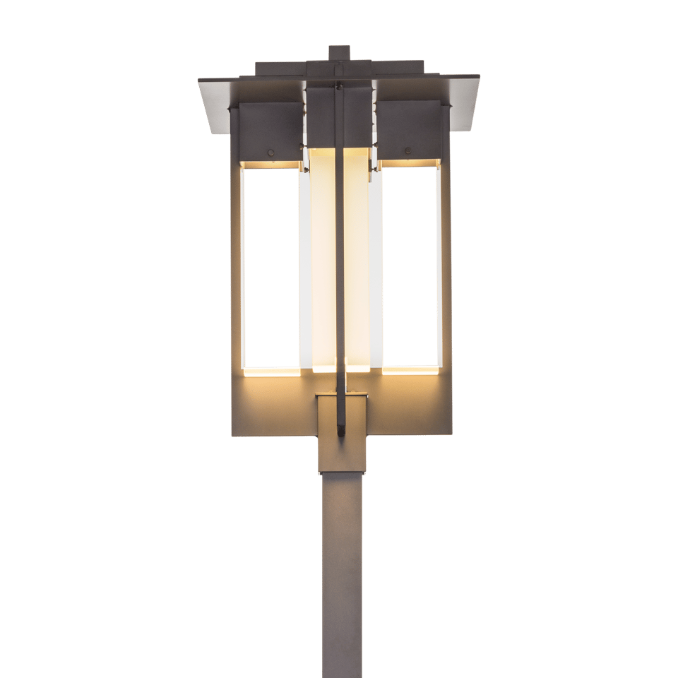 Axis Large Outdoor Post Light By Hubbardton Forge, 27.5" Height, Modern Design, Handcrafted Aluminum