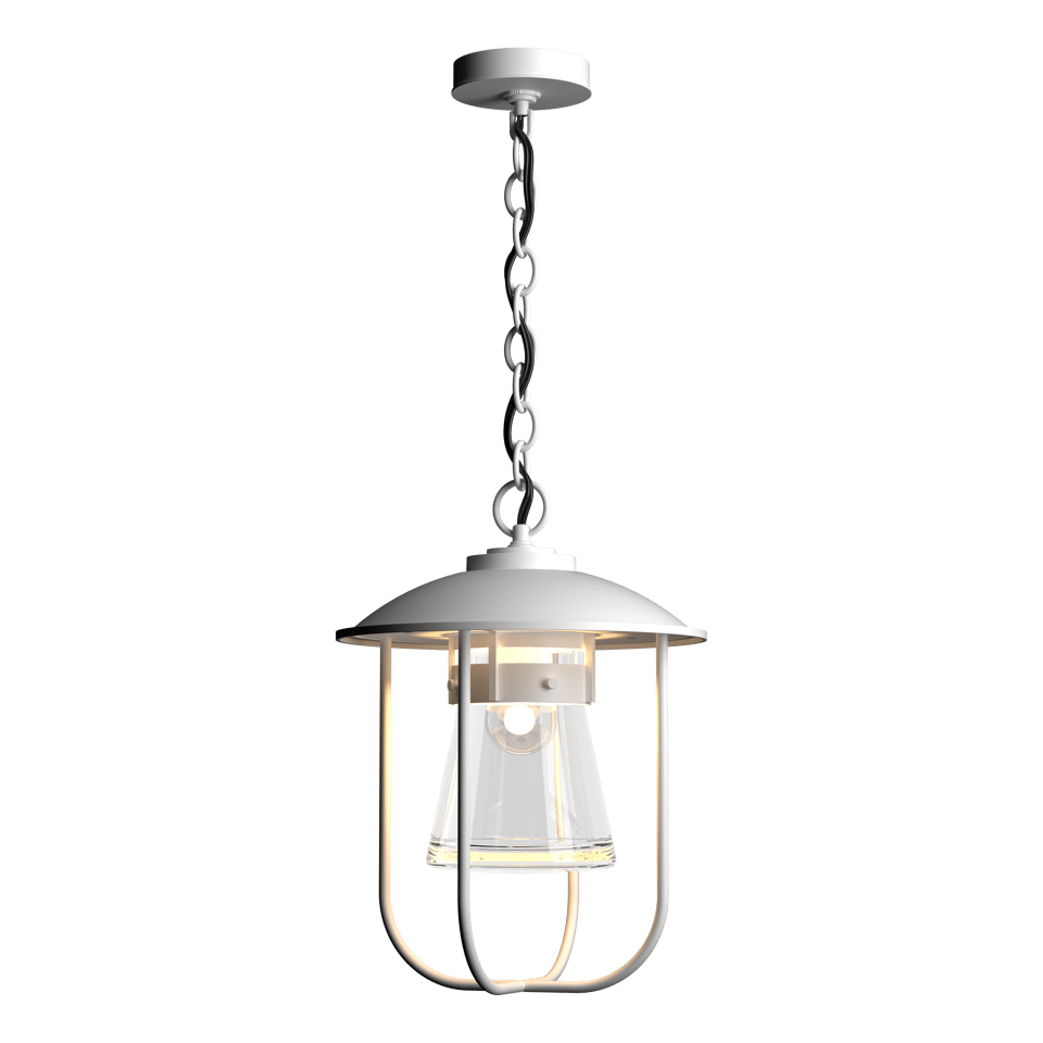 Erlenmeyer Outdoor Pendant Light By Hubbardton Forge - Dimmable, Clear Glass Shade, Weather Resistant