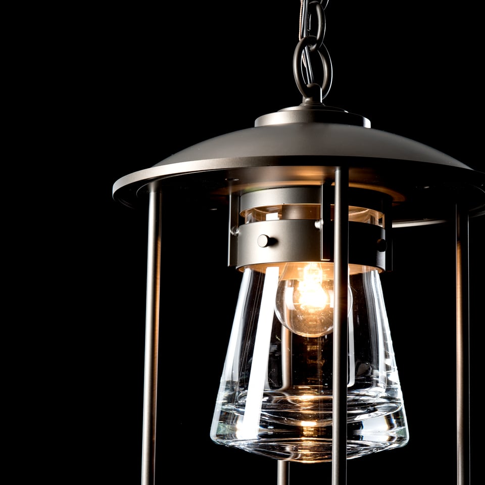 Erlenmeyer Outdoor Pendant Light By Hubbardton Forge - Dimmable, Clear Glass Shade, Weather Resistant